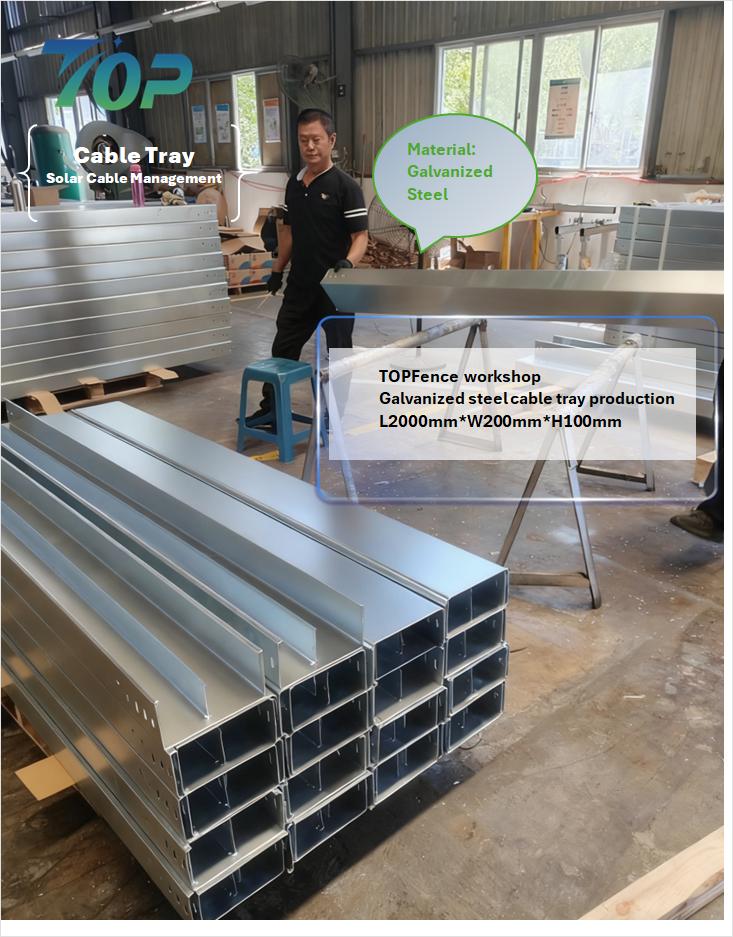Produksi Tray Kabel Surya Galvanis lan Pengiriman
