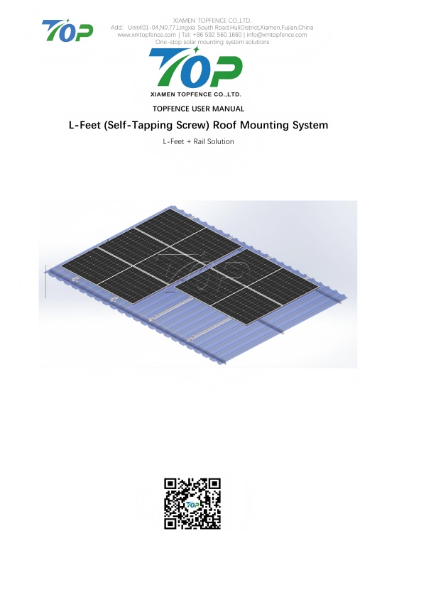 Manual pangguna sistem Topfencesolar l-kaki