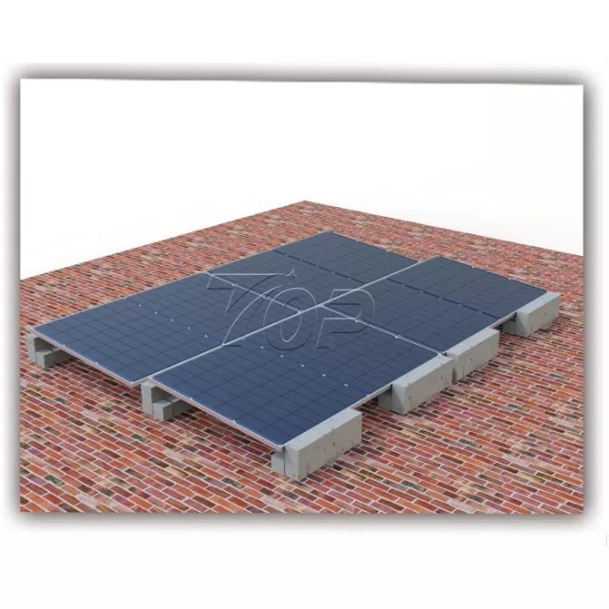 Ballast Flat Roof Sistem Pemasangan Surya