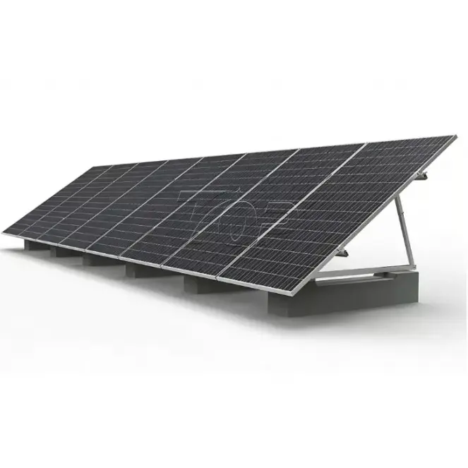 Atap Datar Aluminium Ballasted Sistem Pemasangan Surya