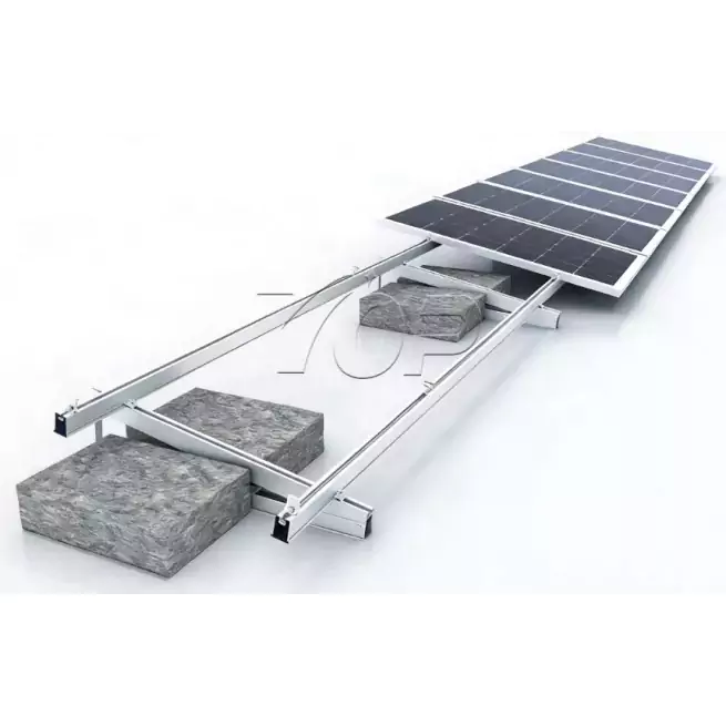 Atap Flat Beton Solar Ballast Mounting Rack