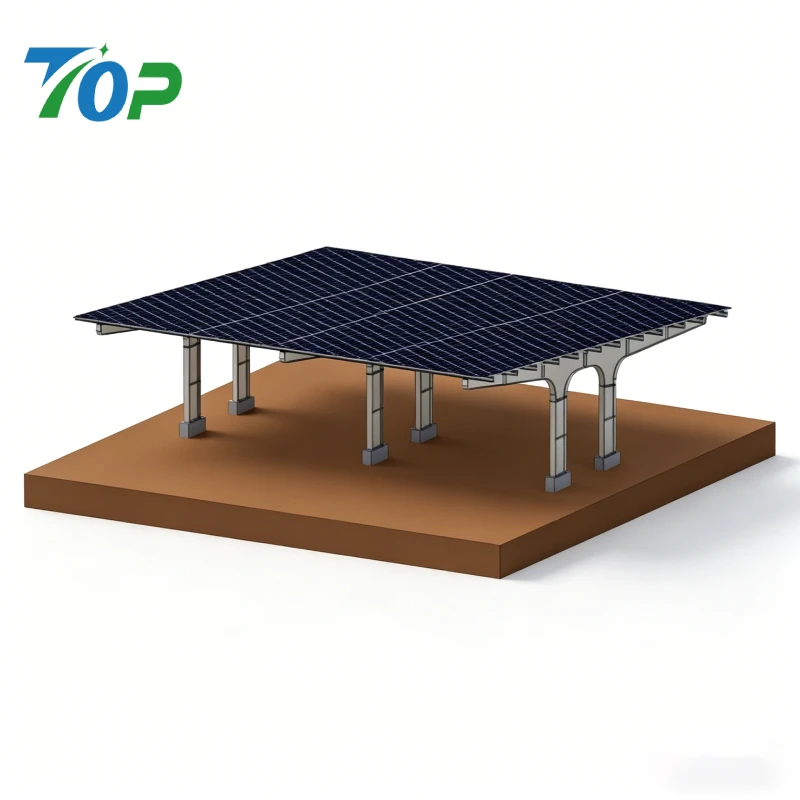 Hot-Dip Galvanized Solar Parking Carport Sistem Pemasangan