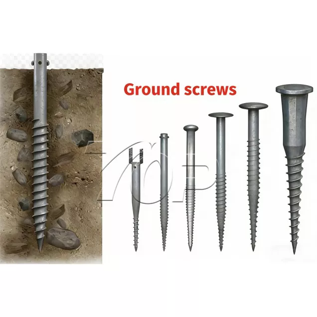 Solar Ground Screw Jangkar Tumpukan